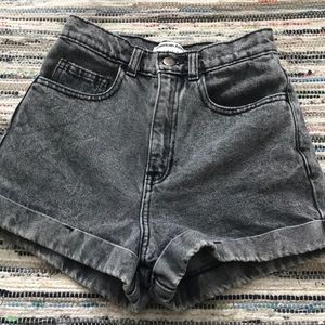 American Apparel High Waist Denim Shorts